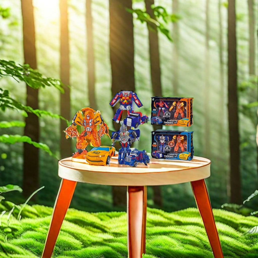 Creative transformable robot educational toy, manual operation transformable car model, toy car robot dual-purpose Specification image