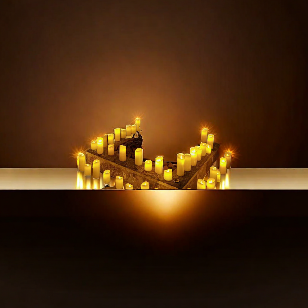 1313 brand LED electronic simulation candle lamp, fake candle, birthday confession stage decoration, brilliant lighting, romantic wedding, murder mystery game, lighting lamp Specification image