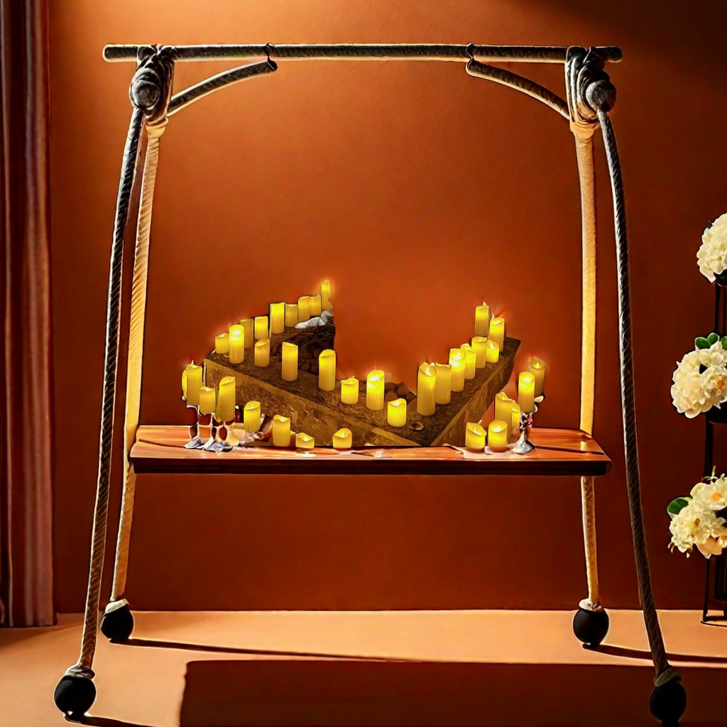 1313 Swing electronic candle, 10-key remote control LED candle, wedding birthday party decoration, home soft furnishings, candlelight dinner, ambient light, script, escape room prop details Picture