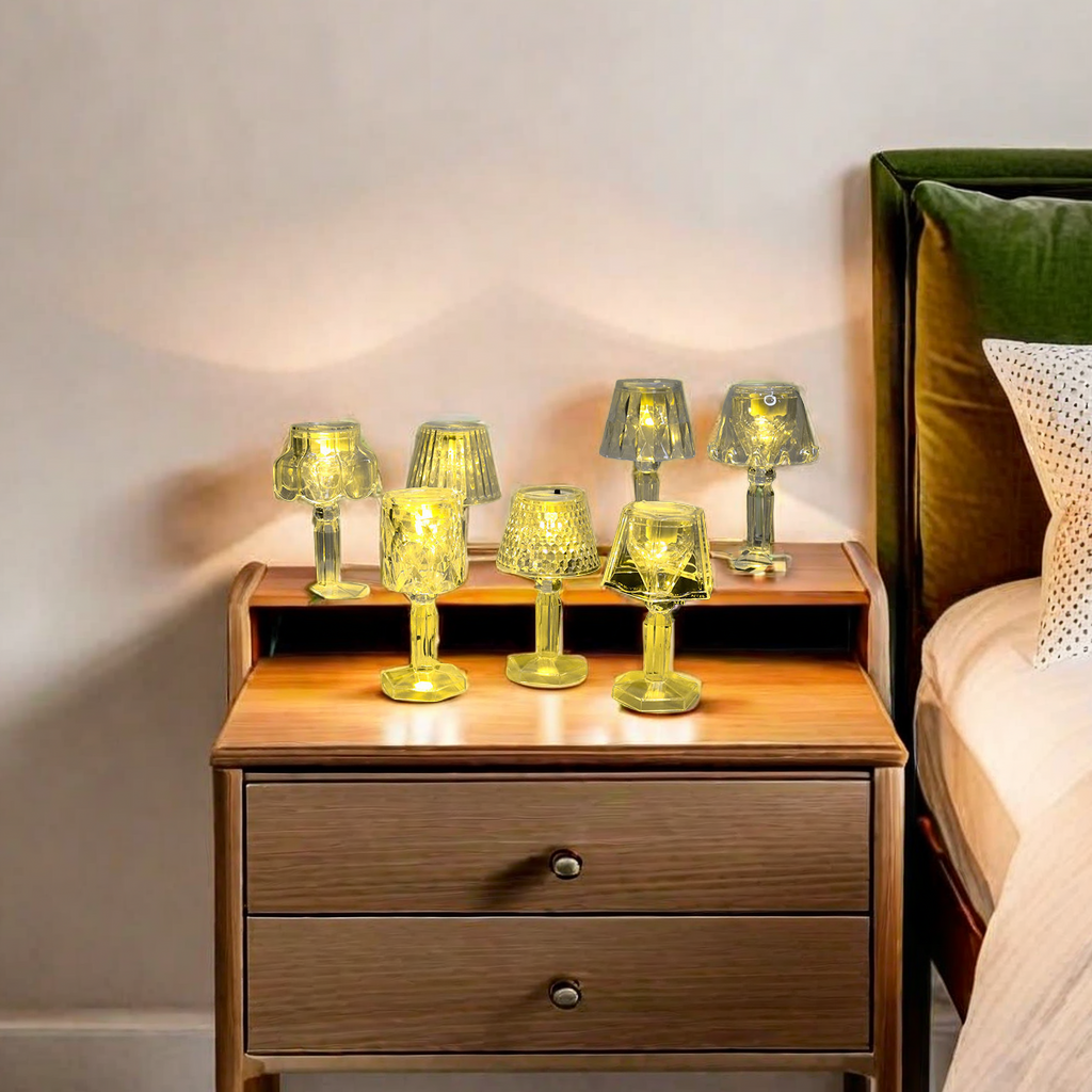 5273 brand InS-style mini table lamp, LED light-emitting electronic candle lamp, warm light projection lamp for bedroom bedside decoration, night light, creative decorative lamp