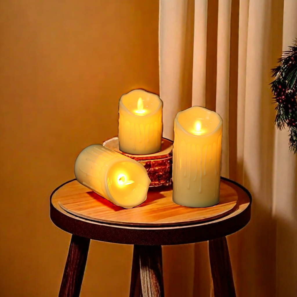 1313 Swing electronic candle, 10-key remote control LED candle, wedding birthday party decoration, home soft furnishings, candlelight dinner, ambient light, script, escape room prop Application Scenario