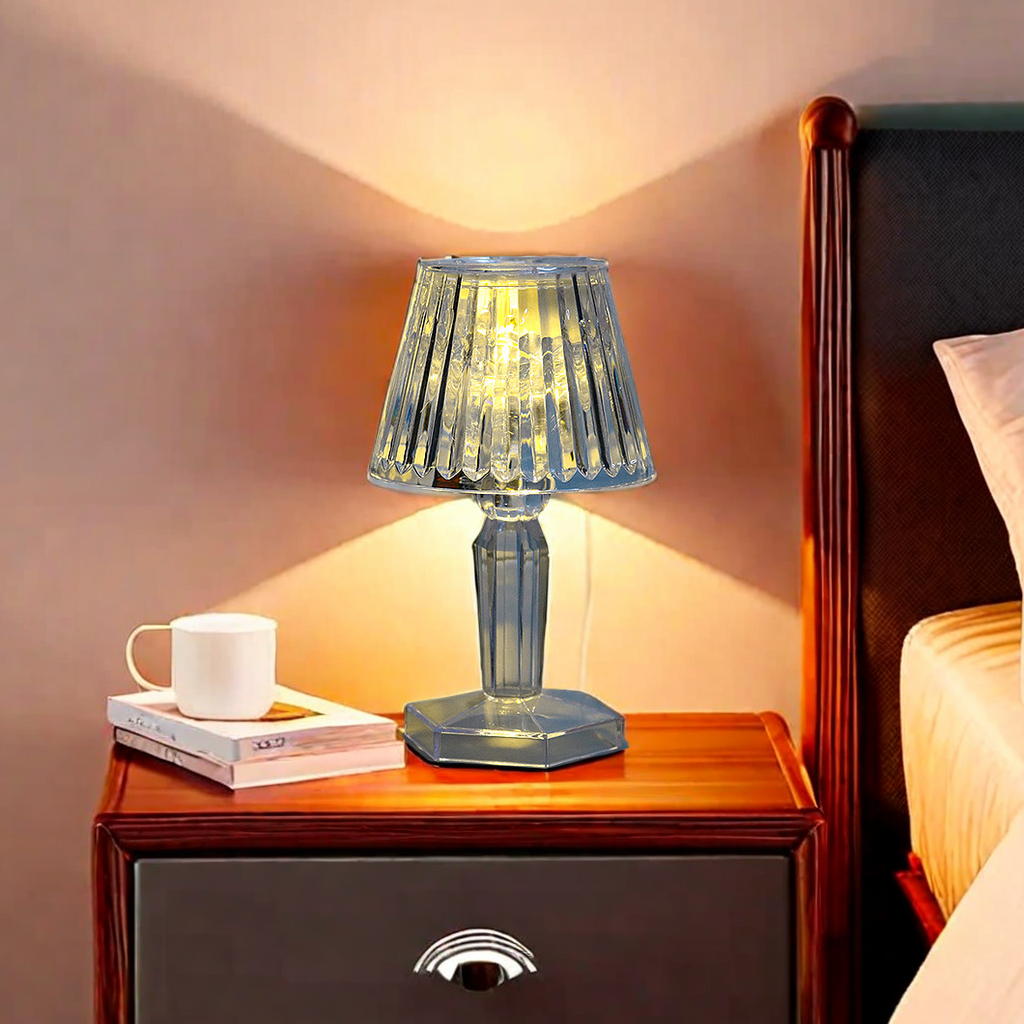 5273 brand InS-style mini table lamp, LED light-emitting electronic candle lamp, warm light projection lamp for bedroom bedside decoration, night light, creative decorative lamp Application Scenario