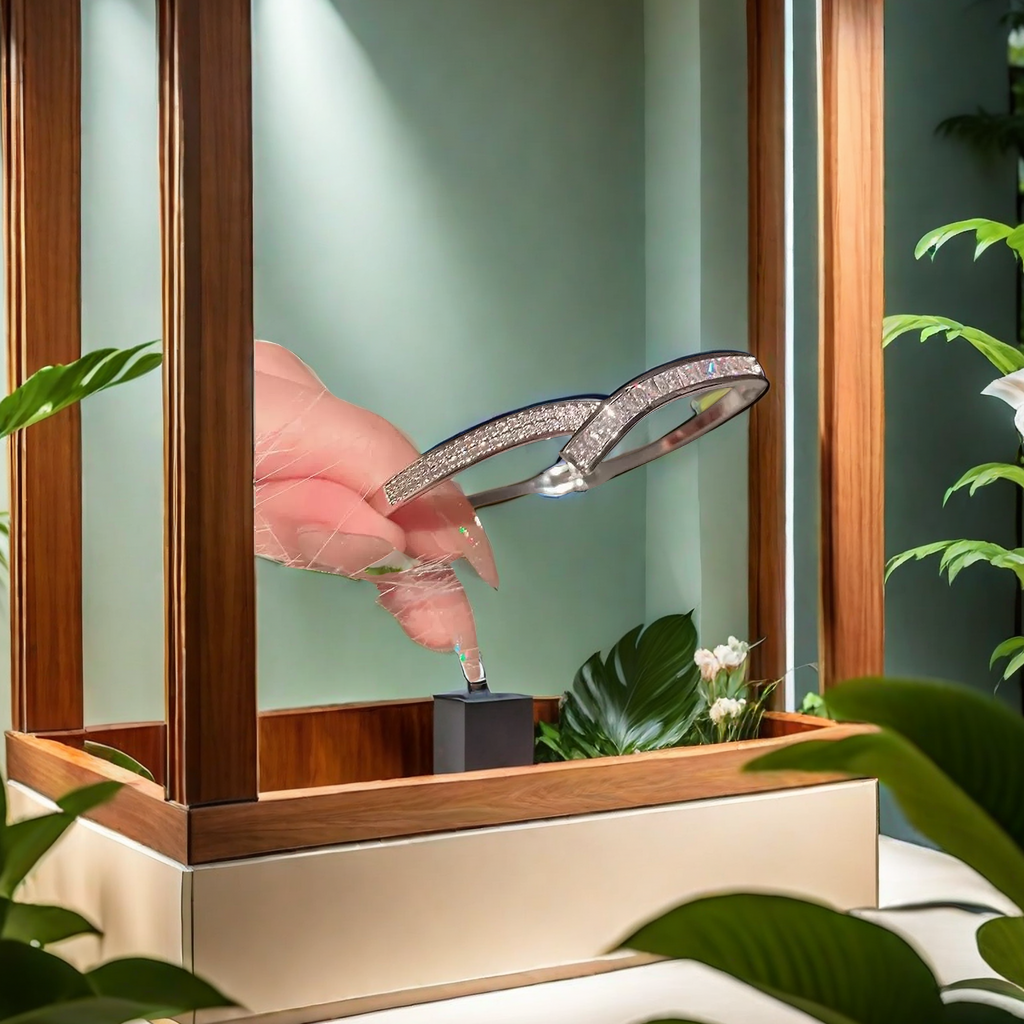 波西米亚风格锆石银色手链黄金手镯 细节图