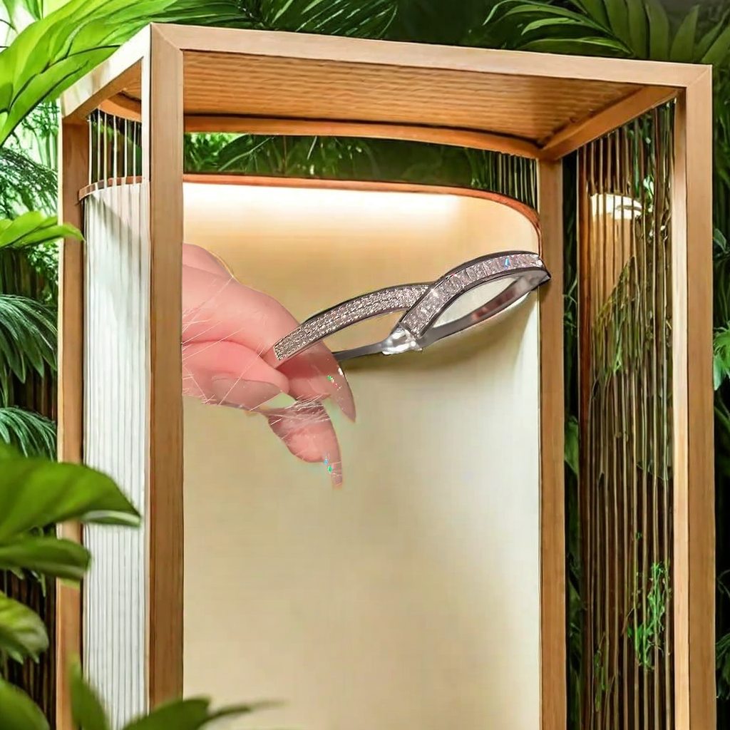 波西米亚风格锆石银色手链黄金手镯 产品图