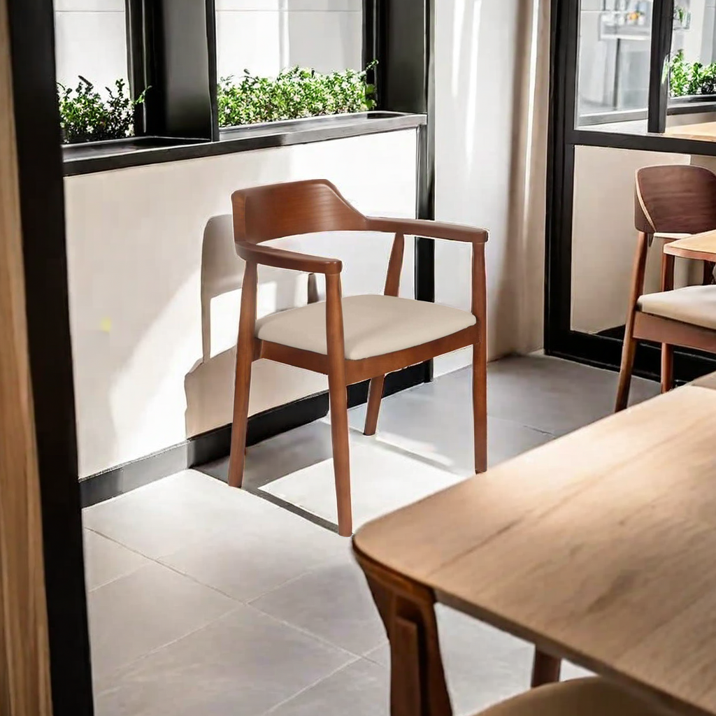 Nordic Star solid wood dining chairs, coffee shop dining chairs, backrests, armchairs, conference and negotiation chairs, seat boards, Hiroshima chairs Item Picture