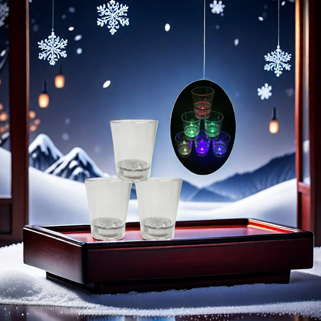 LED induction light a white wine glass glass burning glass Korean bar concert cheer shot glass cool change color