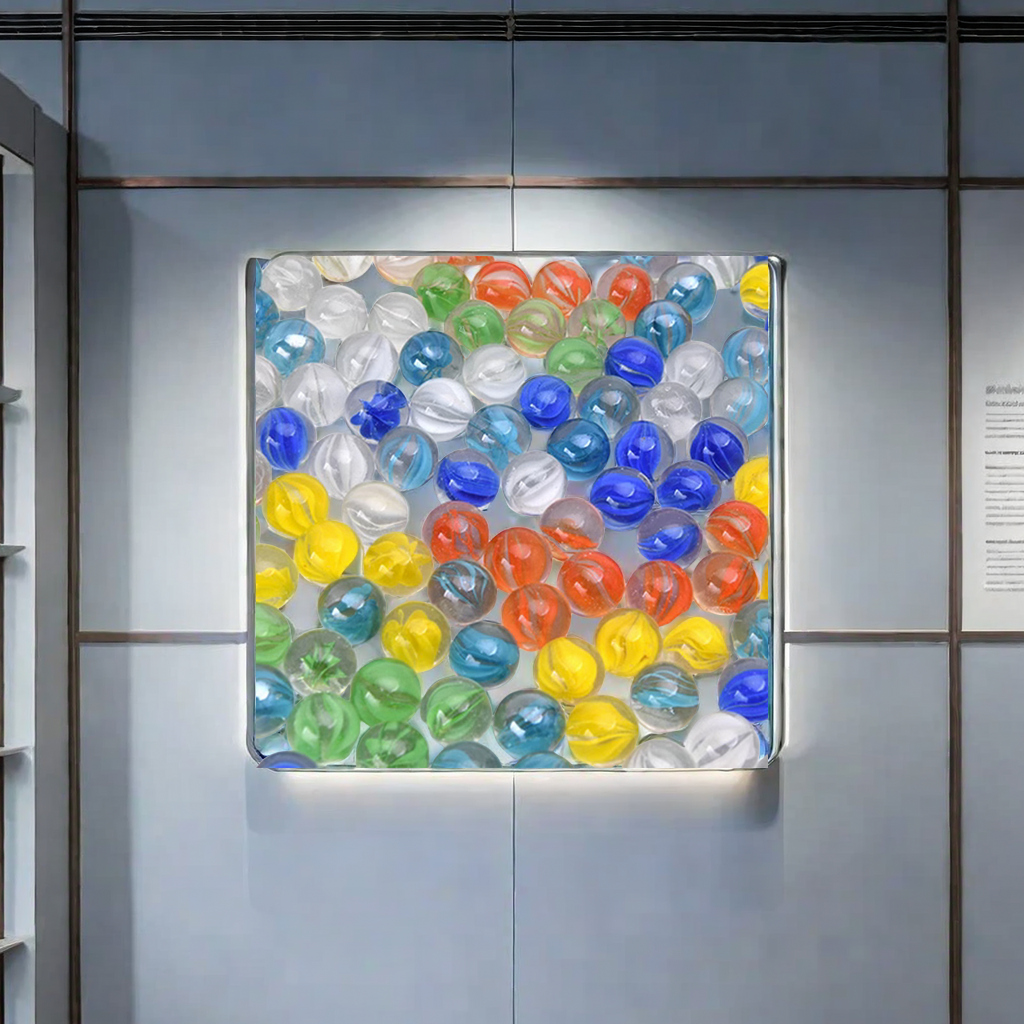 Wholesale of 16mm - 25mm mixed color round beads and flat beads glass handicrafts and toys for game consoles Application Scenario