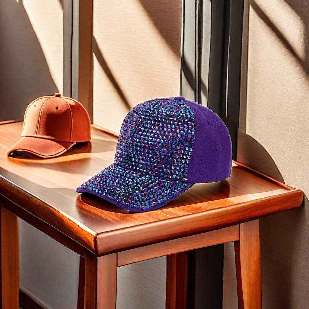 The new cross-border 3977 diamond-encrusted design baseball cap is suitable for both men and women, providing shade and sun protection. It is a fashionable adult cap that is cute and versatile Specification image