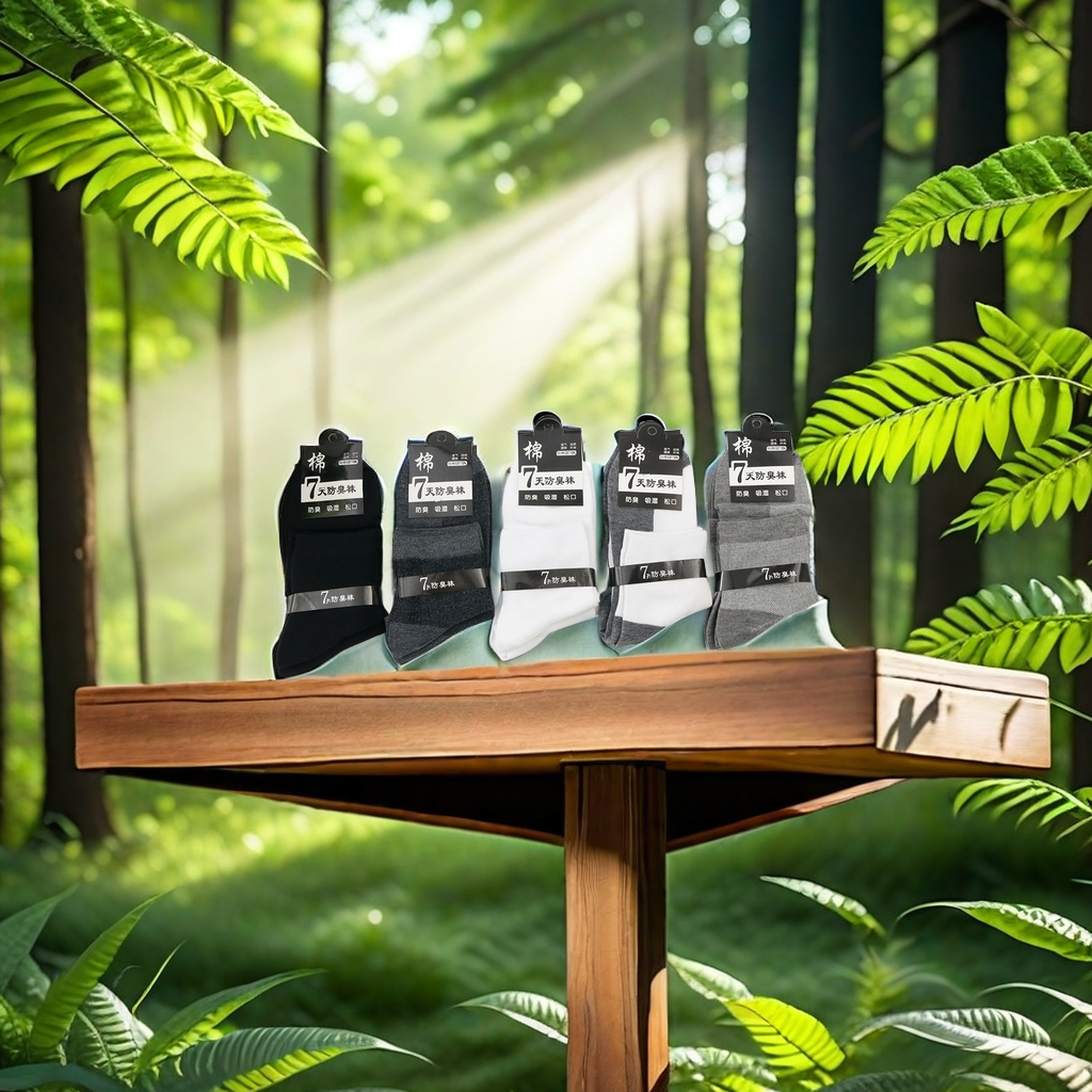 Men's summer mesh mid-calf socks, sweat-absorbing sports thin solid color cotton socks, popular at street stalls. Other categories and styles of socks are diverse
