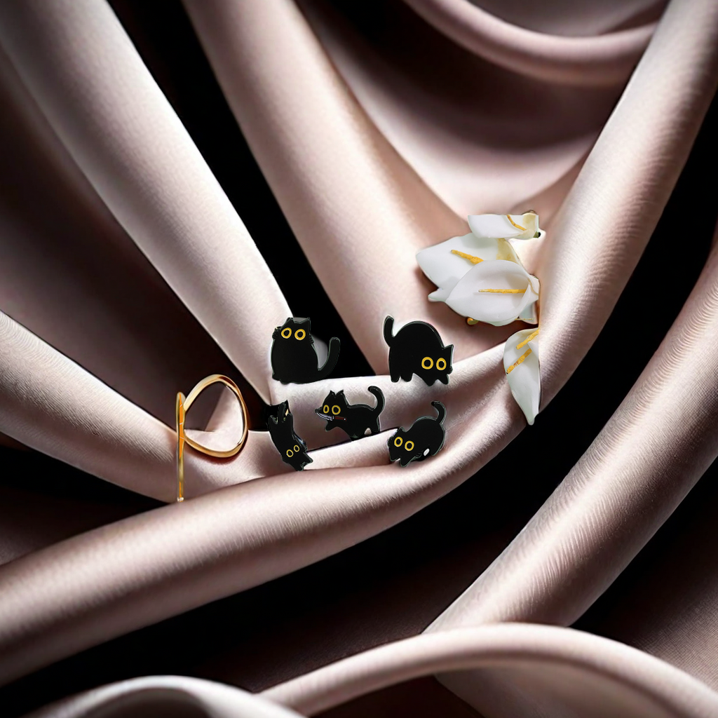黑猫主题胸针 个性创意配饰 其他分类收藏品 时尚装饰品 独特设计礼品