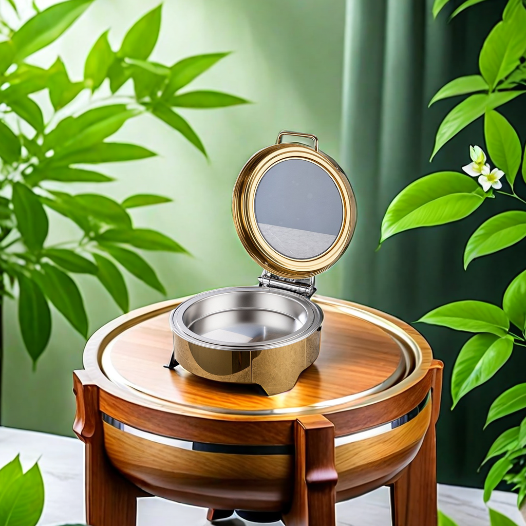 7598 Brand Stainless Steel Alcohol Stove Household Electric Heating Full Clamshell Buffet Stove Hotel Restaurant Commercial Thickened Meal Stove Wholesale Choice Application Scenario