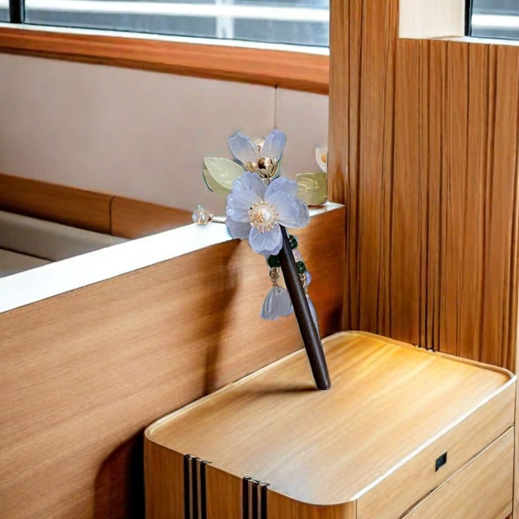 简约夏天女士发簪 蝴蝶造型簪子 精致头饰发饰女款 发簪子时尚潮流细节图