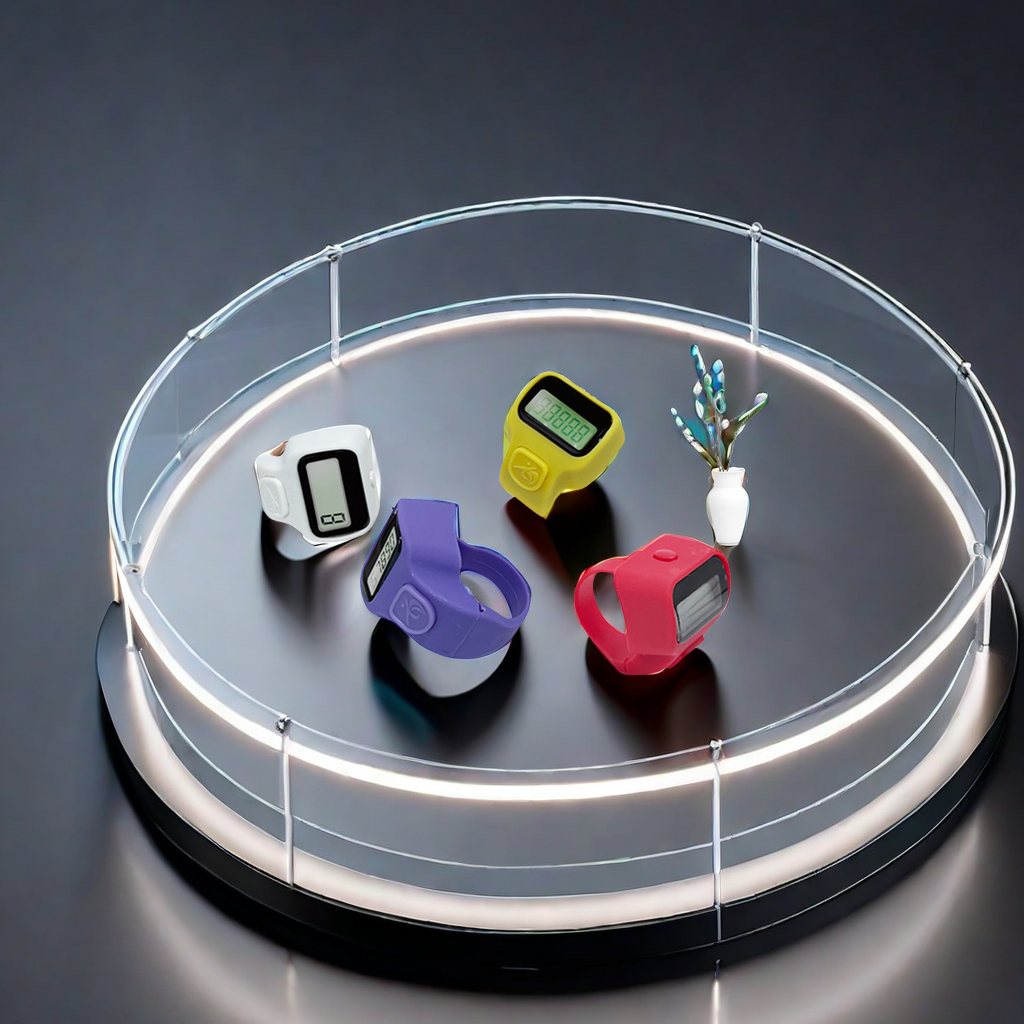 The electronic digital display ring-type LED counter, mini pedestrian counting and pedometer, ring-type portable counter is small, convenient and practical