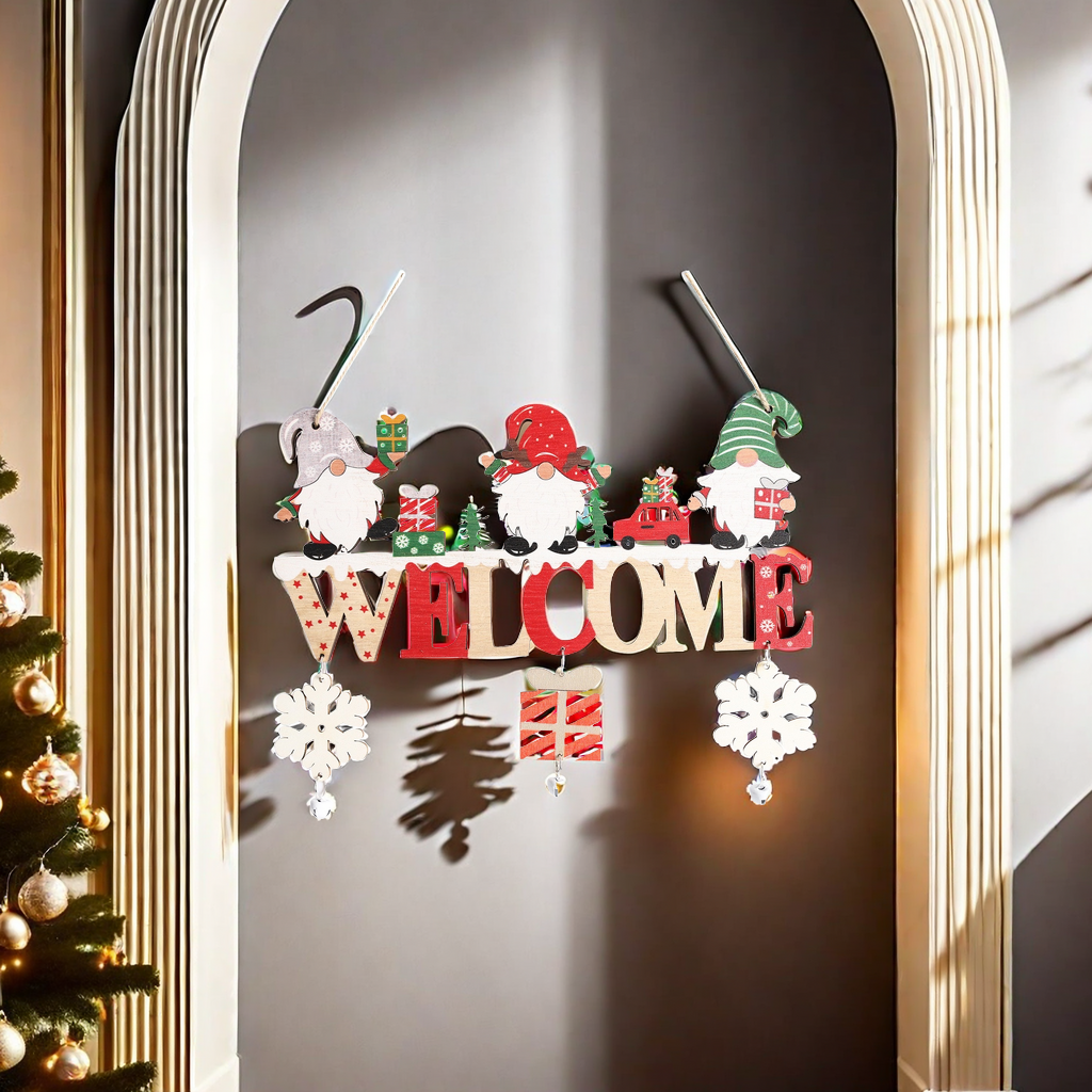 Handmade DIY wooden Christmas pendants, creative gift decorations, European retro style home decoration, Christmas tree hanging ornaments Application Scenario