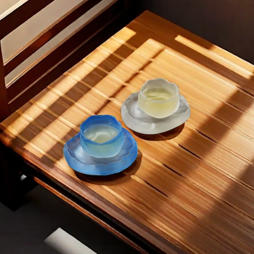INS First Snow Glass Tea Cups with high appearance standards, Japanese snow release cups, transparent frosted tea tasting cups, handcrafted glass Shangshen cups, and other selected categories Specification image