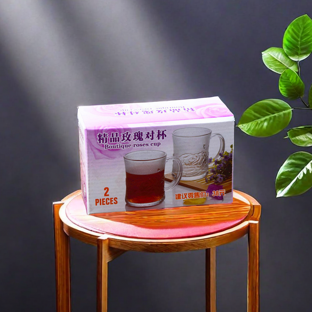 Factory direct sales frosted glass cup set, rose cup six-piece set and rose pair cup two-piece set combination. Special offer gift selection. Other categories are available for selection Item Picture