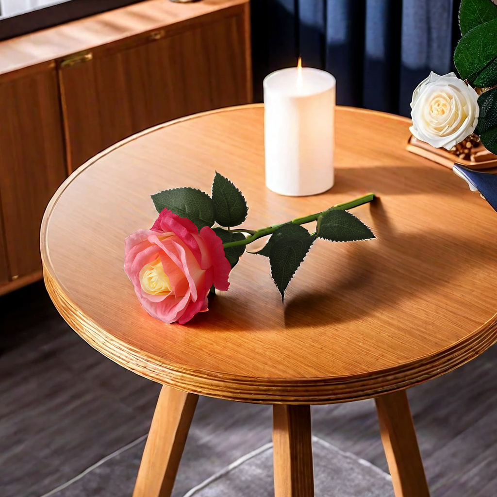 1342 internet-famous Bob ball bouquet, short imitation rose creative decorative item, dining table, artificial flower decoration, imitation flower diy handicraft, home decoration Application Scenario