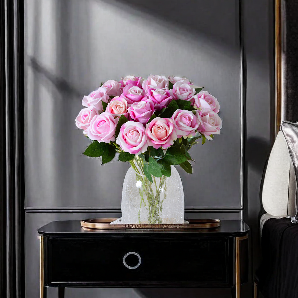 Valentine's Day decoration 1340 single artificial rose velvet rose waterfall flower wall home wedding decoration artificial flower high-end artificial flower art Application Scenario