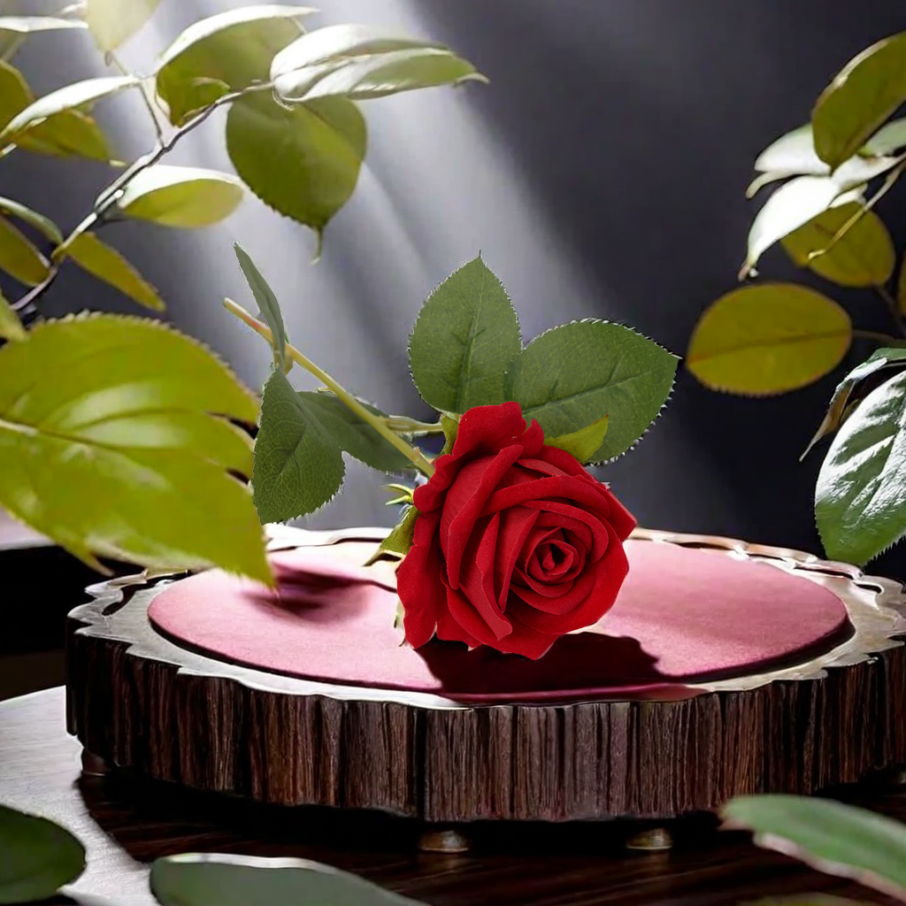 Valentine's Day decoration 1340 single artificial rose velvet rose waterfall flower wall home wedding decoration artificial flower high-end artificial flower art Item Picture