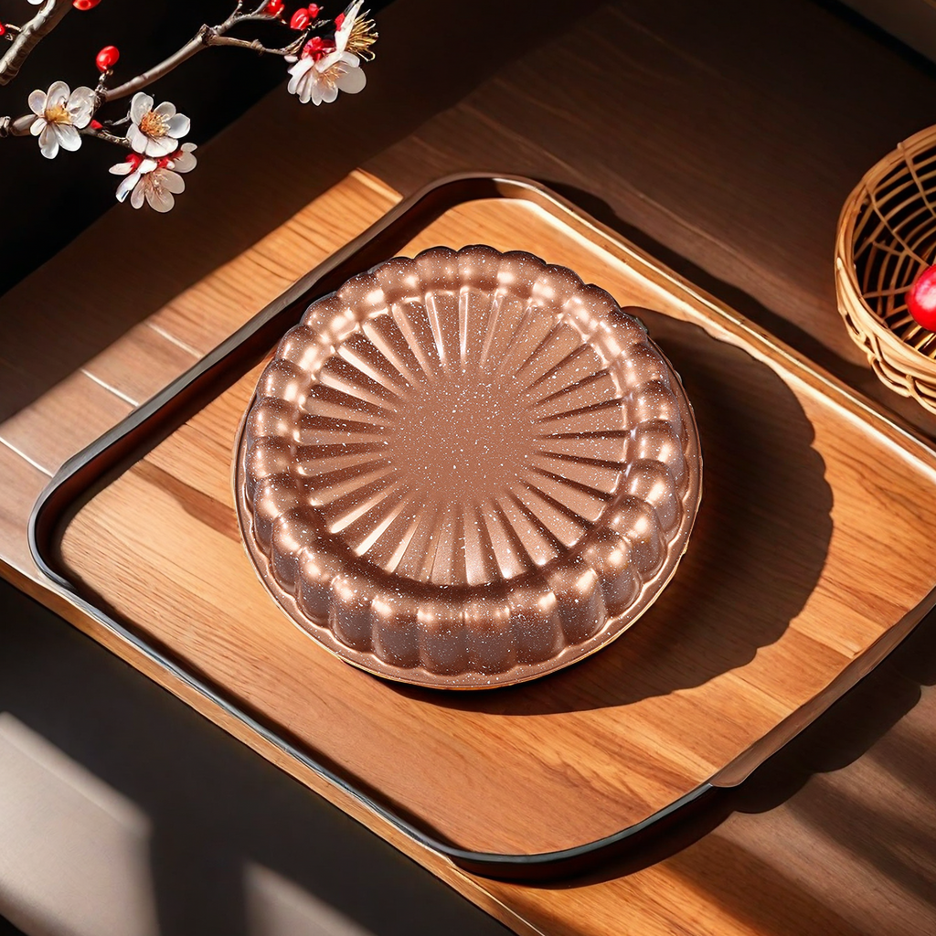 Round Plum Baking Tray Non-Stick Carbon Steel Oven Fire Party Essentials Home Fruit Tray Handmade Diy Baking Mold Other Categories Apply details Picture
