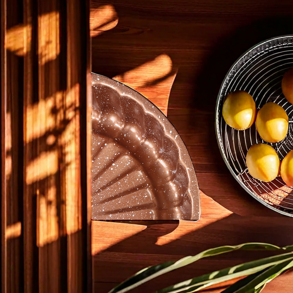 Round Plum Baking Tray Non-Stick Carbon Steel Oven Fire Party Essentials Home Fruit Tray Handmade Diy Baking Mold Other Categories Apply Application Scenario