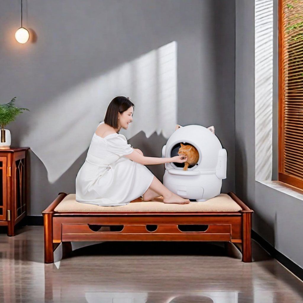 New fully automatic cat litter box, popular electric cleaning and deodorizing cat toilet, high-efficiency cat litter box, one-piece consignment of cat supplies, other categories, daily necessities for cats details Picture