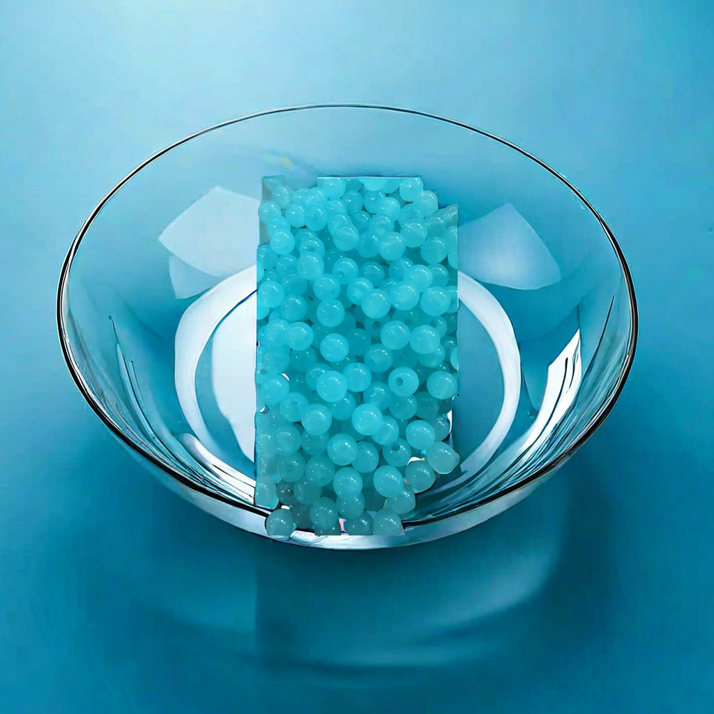 Jade glass pearls, colorful and bright