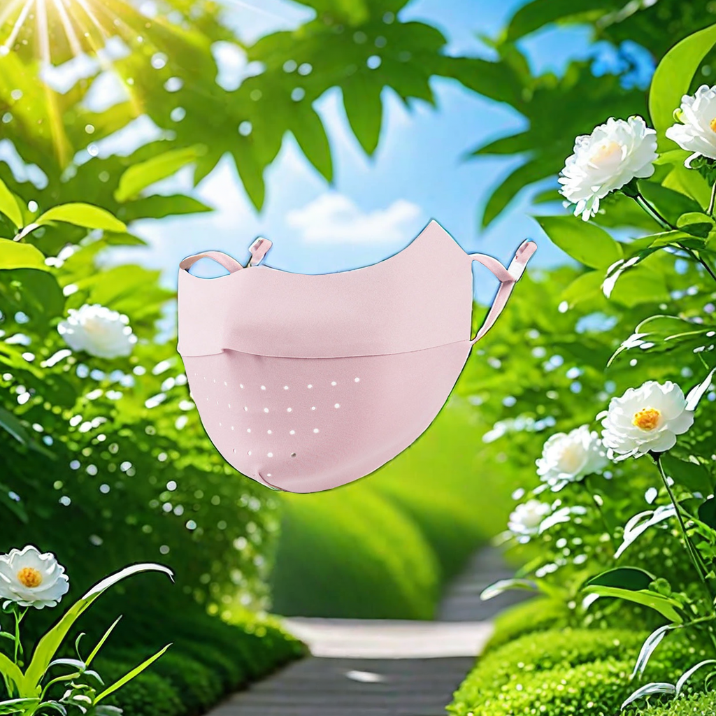Ice silk sunscreen mask ladies full face shade fashion Korean version eye protection Angle outdoor summer breathable UV protection mask 4061 Item Picture
