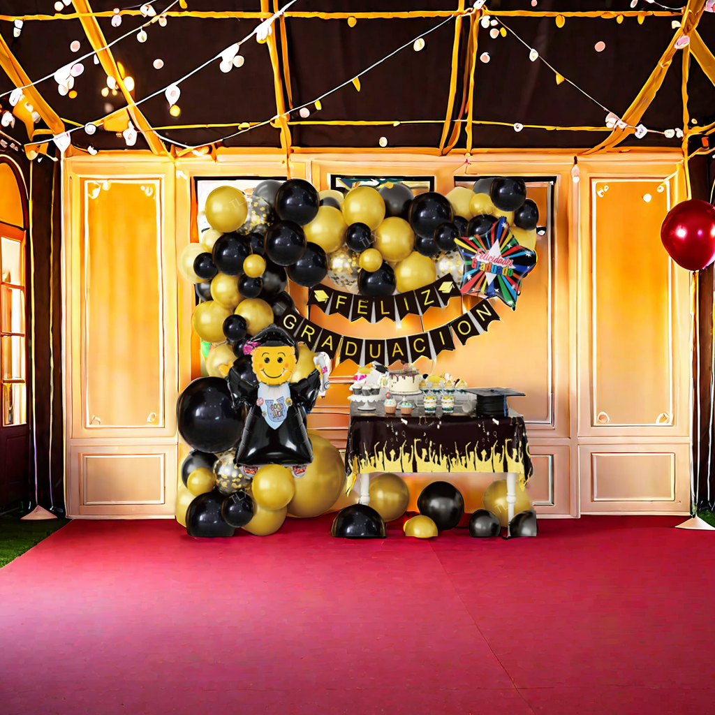 The cross-border foreign trade Spanish graduation season ceremony was decorated with balloons in the classroom. The kindergarten party scene was set up with exquisite and vivid handicrafts, enhancing the festive atmosphere Application Scenario