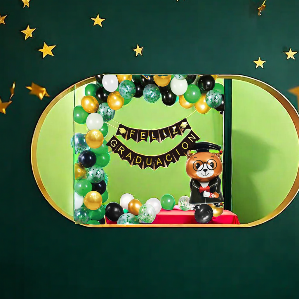 The cross-border foreign trade Spanish graduation season ceremony was decorated with balloons in the classroom. The kindergarten party scene was set up with exquisite and vivid handicrafts, enhancing the festive atmosphere Item Picture