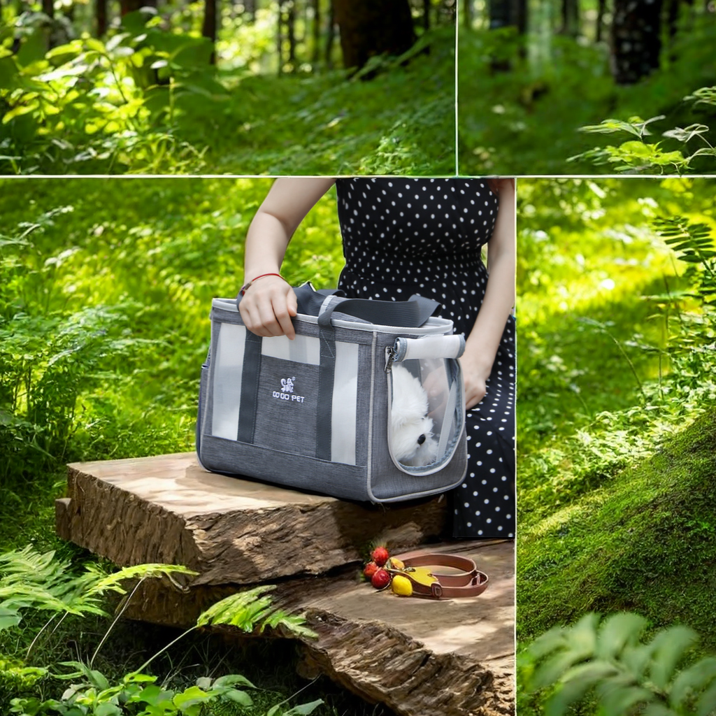 Summer breathable pet bag, specially designed for cats and dogs, portable, lightweight, foldable, single-shoulder crossbody handbag, hand-held dog bag, and other types of pet supplies details Picture
