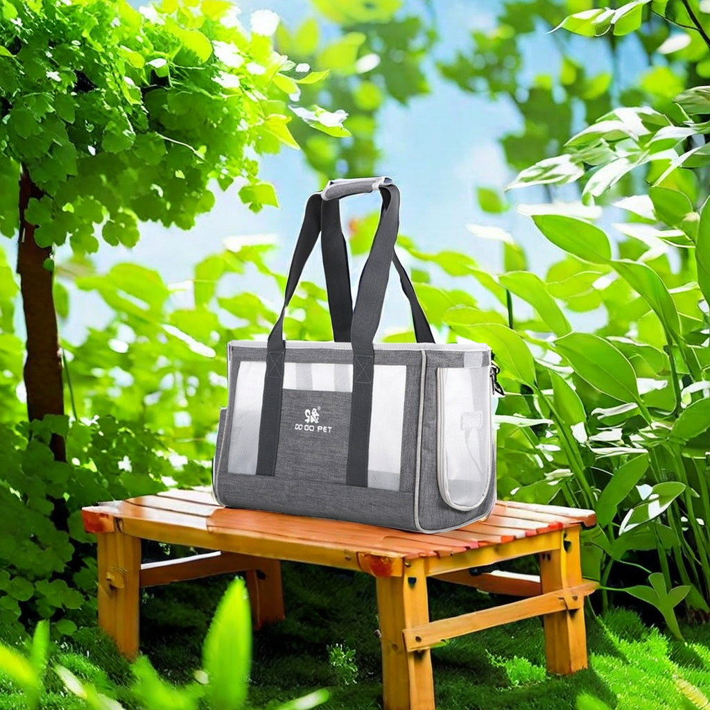 Summer breathable pet bag, specially designed for cats and dogs, portable, lightweight, foldable, single-shoulder crossbody handbag, hand-held dog bag, and other types of pet supplies Specification image