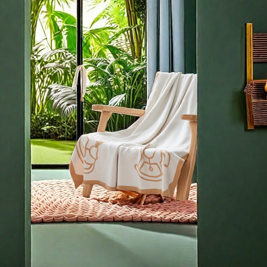Xiaoma brand H blanket, baby special knitted warm blanket, children's air conditioner shawl, decorative cover blanket, baby sofa, small blanket, other categories Specification image