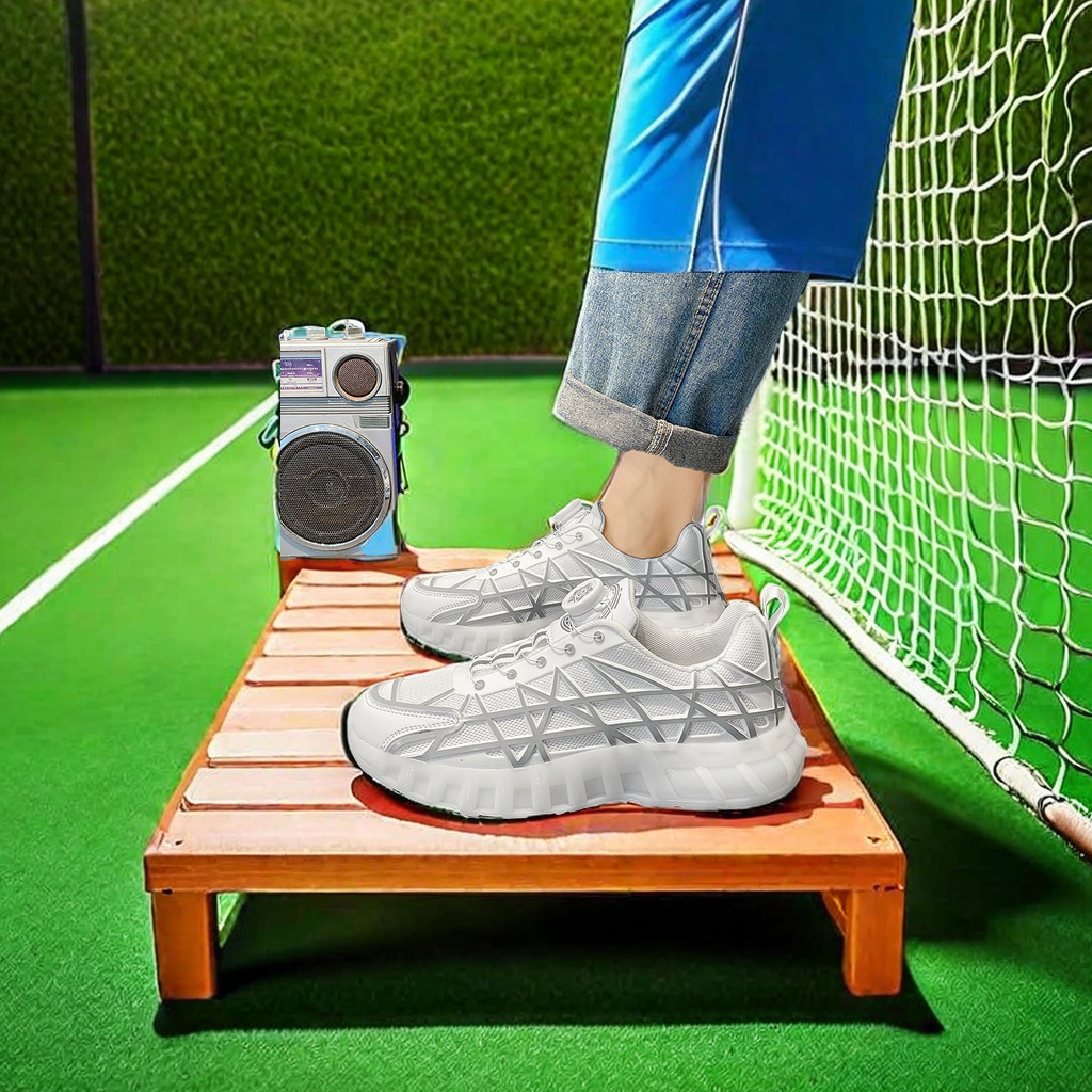2024 New Summer And Autumn Men's Network Sports Shoes Ventilated Mesh Design Father Shoes Outdoor Running Shoes Rotary Buckle Casual Shoes Live Hot Push Football Shoes Trend Application Scenario