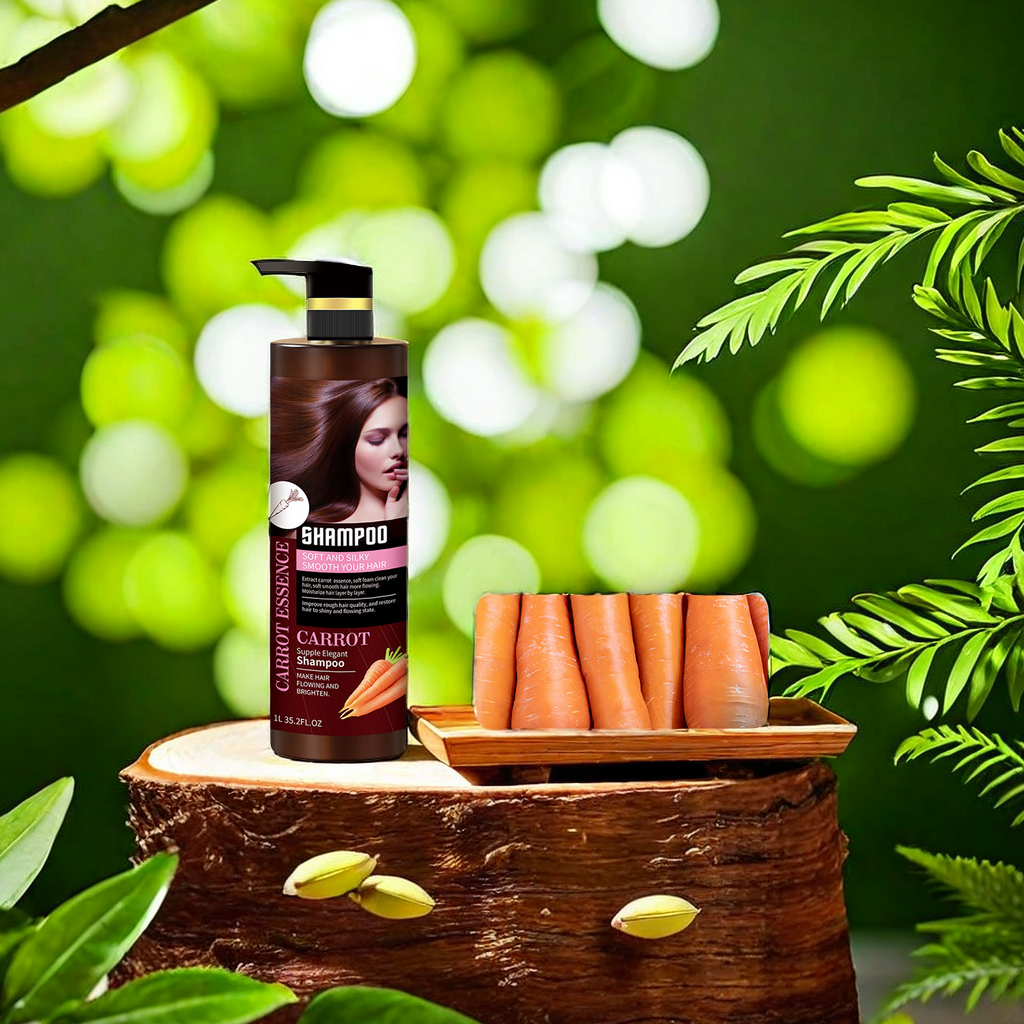 Foreign trade cross-border exclusive nut and olive shampoo 44ml salon-grade carrot and ginger body wash deeply cleanses and nourishes hair Application Scenario