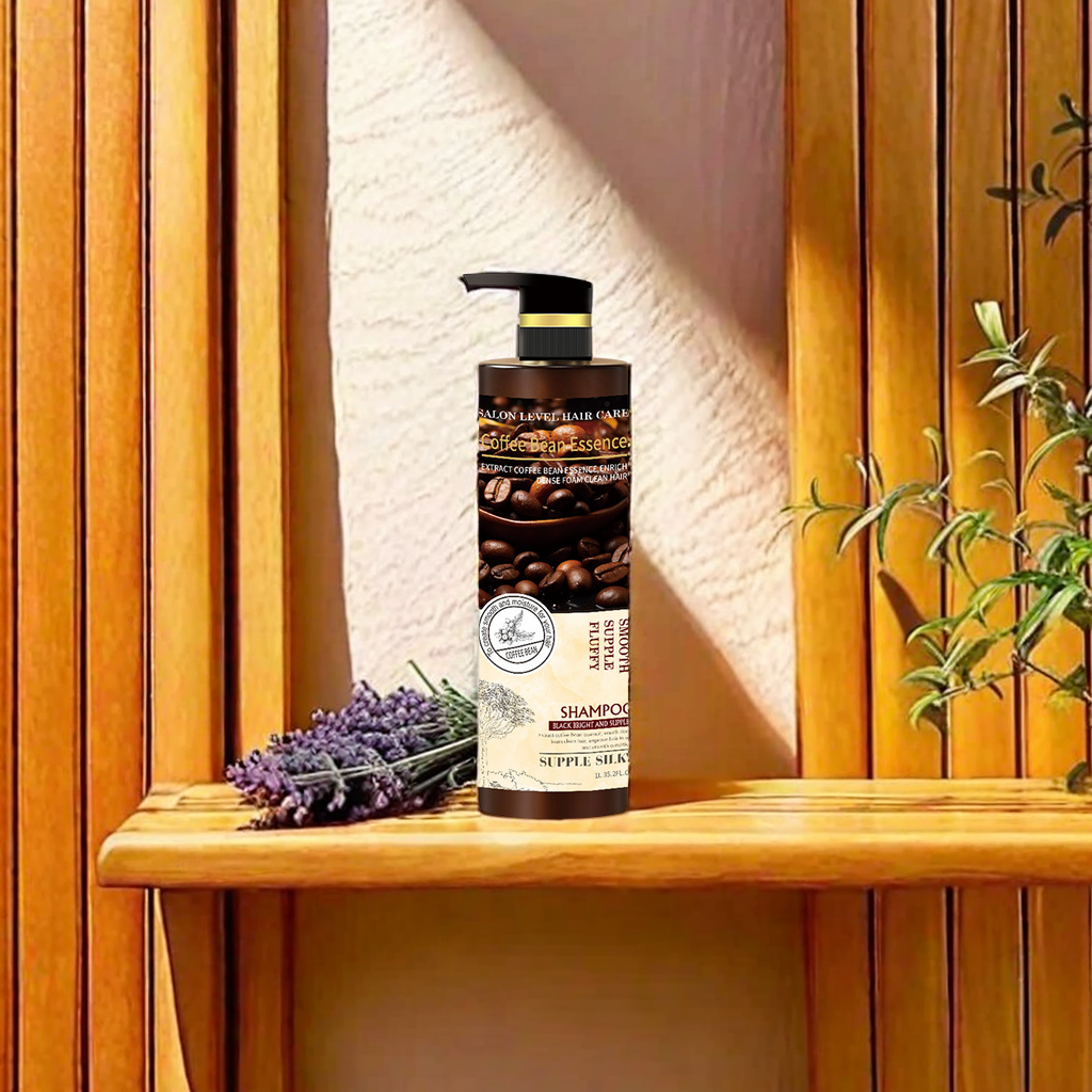 Foreign trade cross-border exclusive ginger and coffee bean shampoo 44ml Aloe Vera Lavender Body Wash Deep Cleansing and Nourishing Scalp shampoo Application Scenario