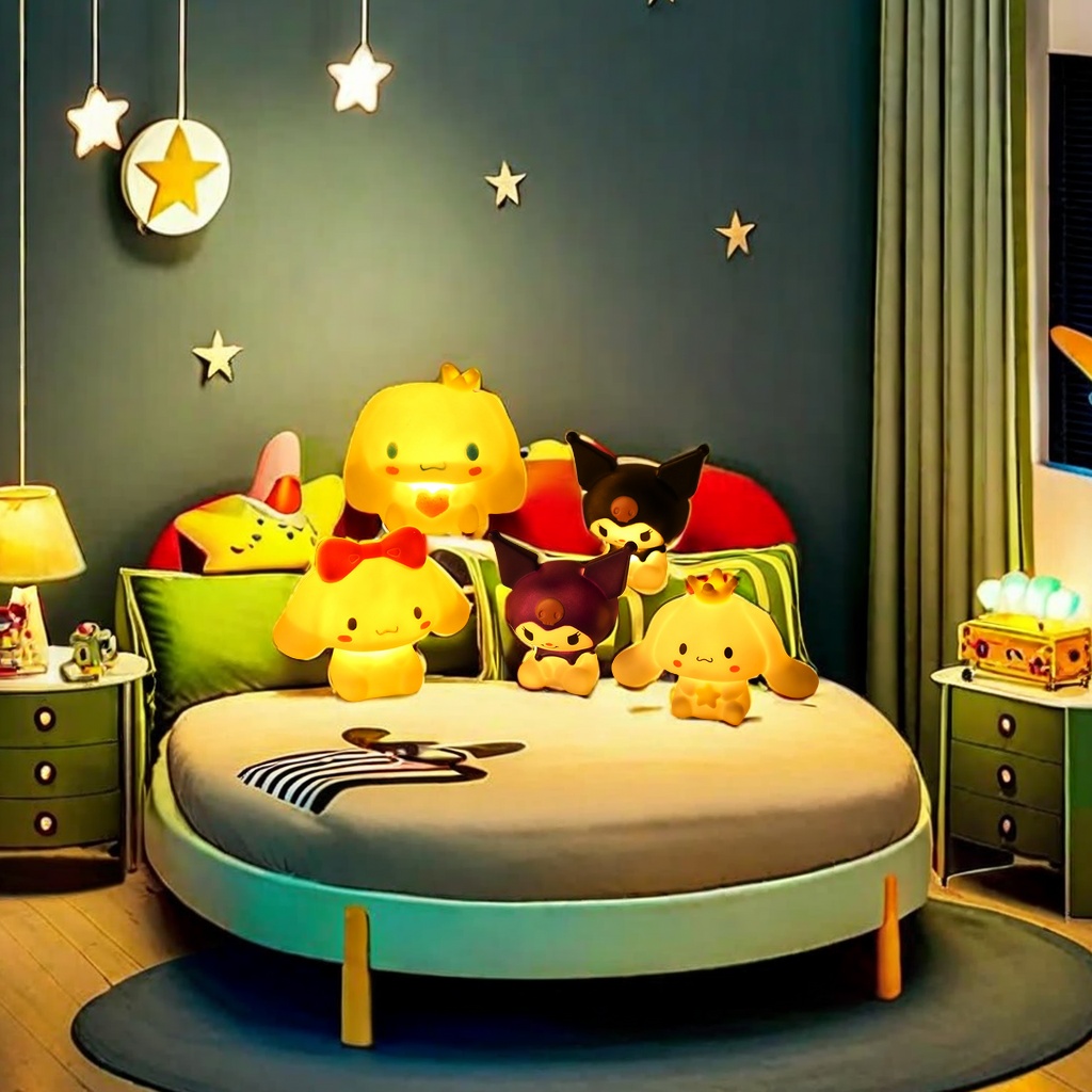 六一儿童节热销 网红同款卡通人物发光玩具 小夜灯卧室摆件 床头灯批发 玩具礼物