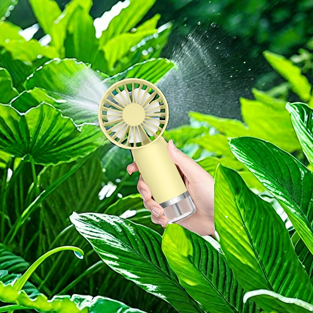 The 2024 new handheld mini fan with hydrating spray function and integrated pore cleaner design is a popular cross-border live-streaming gift. It is directly approved by the manufacturer as a high-quality choice Application Scenario