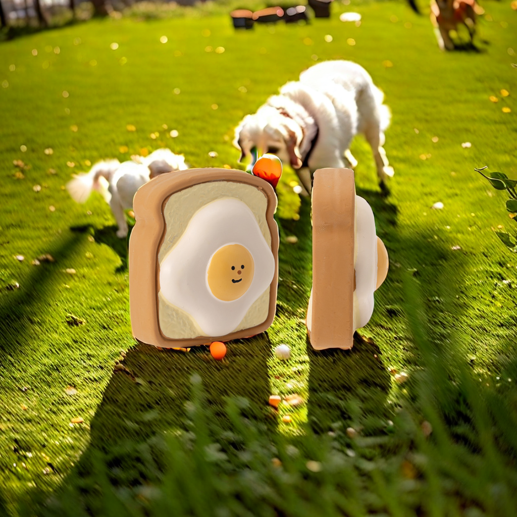 Pet Toy 4821 Latex Egg Bread Macaron Shape Sound Bite Interactive Dog Pet Products To Enhance Interactive Fun Specification drawing