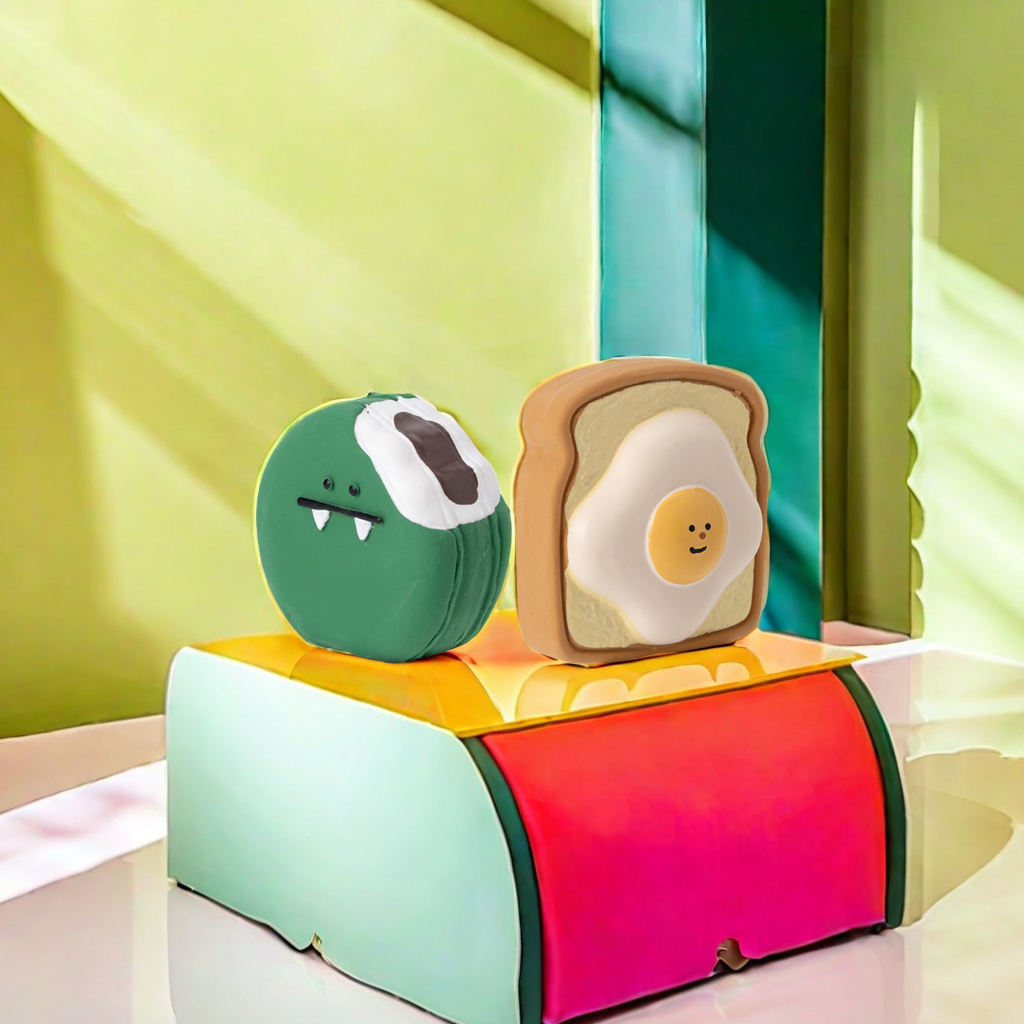 Pet Toy 4821 Latex Egg Bread Macaron Shape Sound Bite Interactive Dog Pet Products To Enhance Interactive Fun Item Picture
