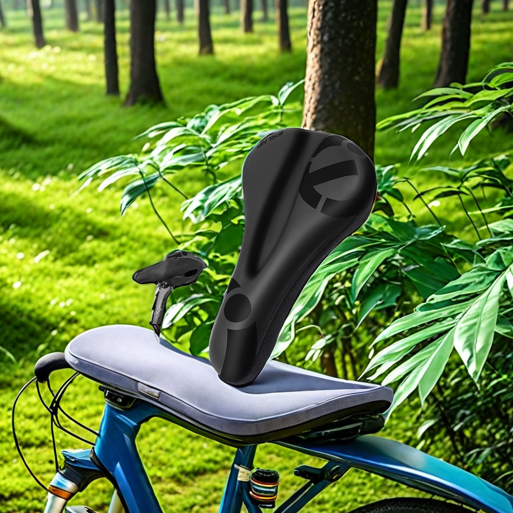 ESLNF品牌4476款自行车硅胶坐垫套 山地车专用 防水减震户外骑行座垫套 鞍座配件舒适耐用