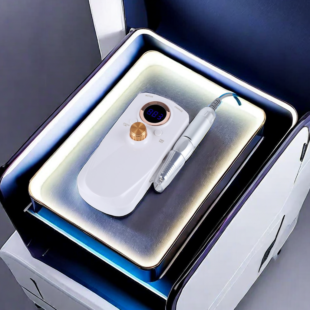 The new 9661 portable LED nail lamp, electric pen-type nail sander, mini battery-powered nail removal machine, and nail beauty care tools Application Scenario