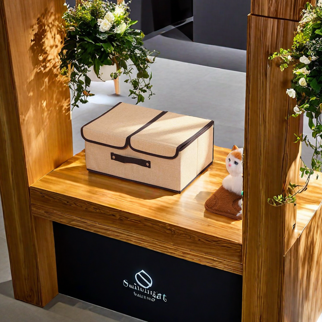 Multi-functional storage box, household cotton and linen folding storage box, simple large-capacity organizing box Specification image