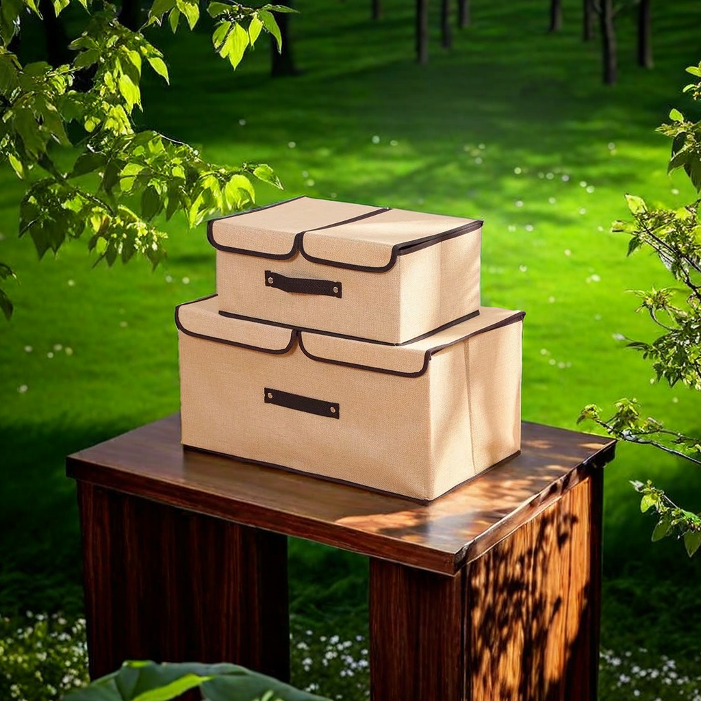 Multi-functional storage box, household cotton and linen folding storage box, simple large-capacity organizing box Item Picture