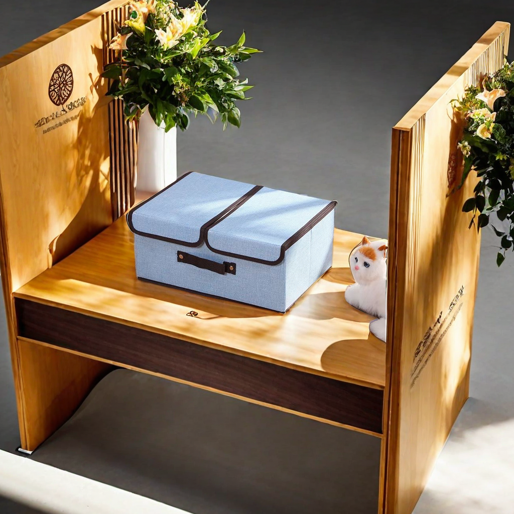 Multi-functional storage box, household cotton and linen folding storage box, simple large-capacity organizing box details Picture