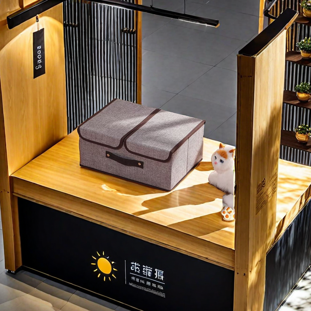 Multi-functional storage box, household cotton and linen folding storage box, simple large-capacity organizing box