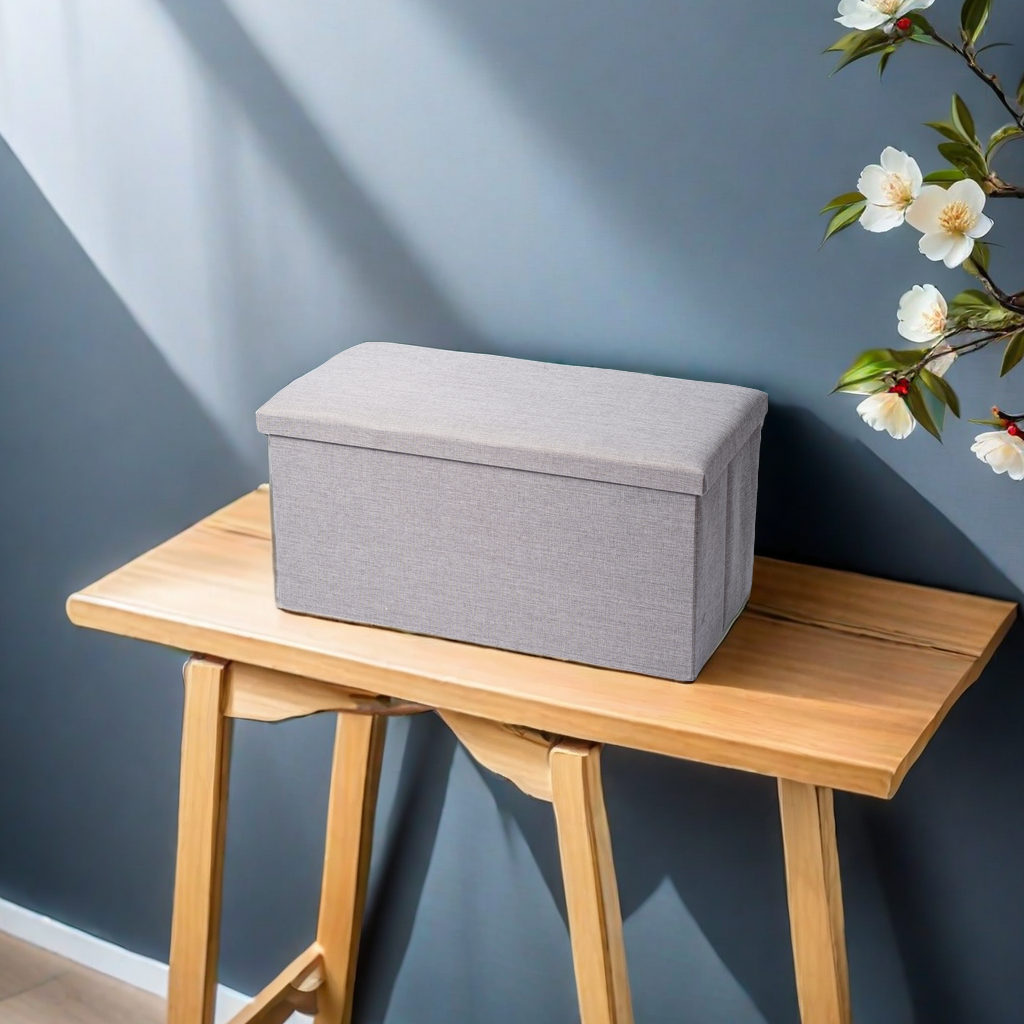Creative cotton and linen storage stool, a practical and multi-functional storage stool for simple and modern home decoration details Picture
