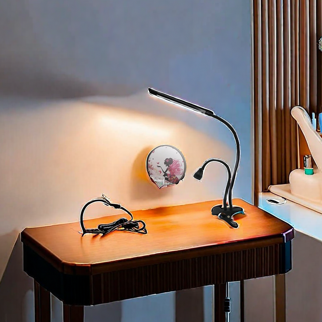 Double-headed clip lamp UV light therapy baking lamp 5275, tattoo beauty, manicure special mobile phone repair lamp ED, essential tool for night market stall setting Specification image