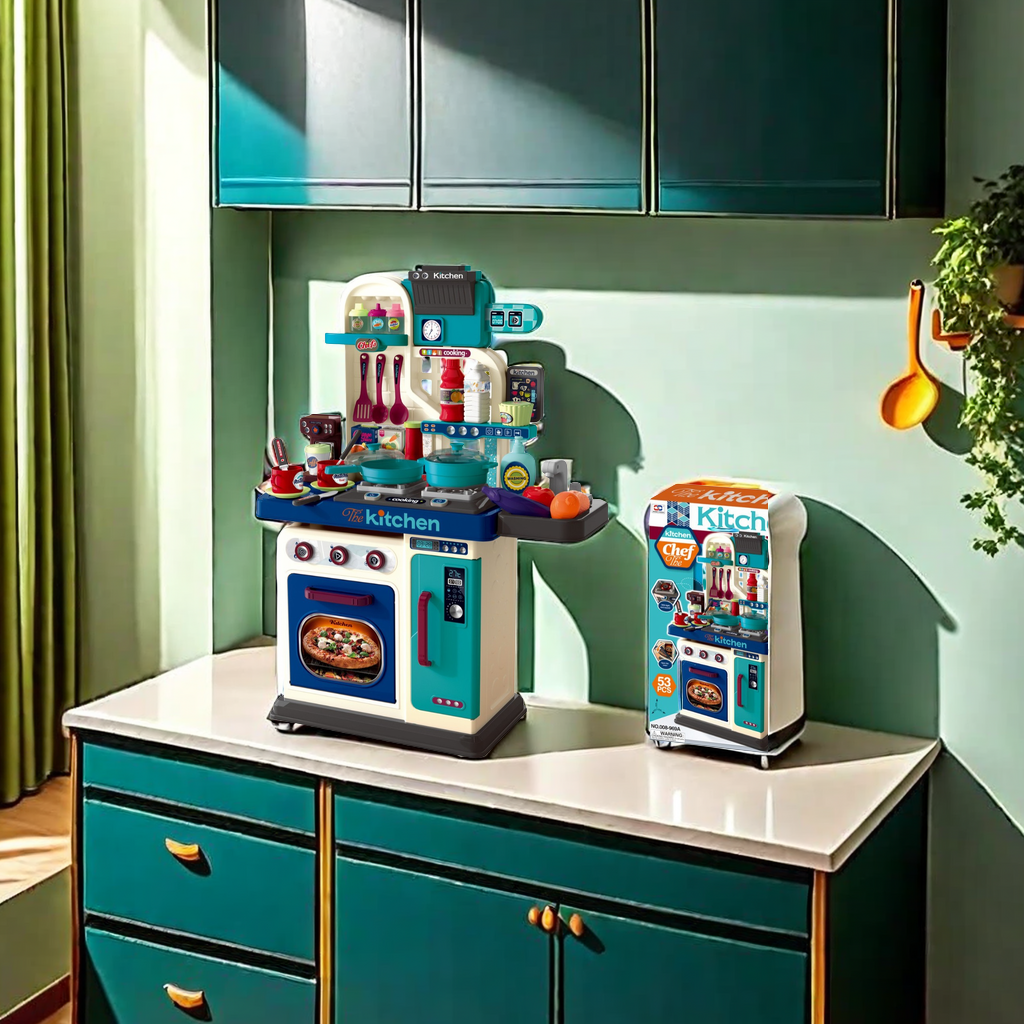 New cross-border baby boy and girl family kitchen toy set 4, realistic kitchenware for cooking and rice preparation, suitable for children aged 3 to 6 details Picture