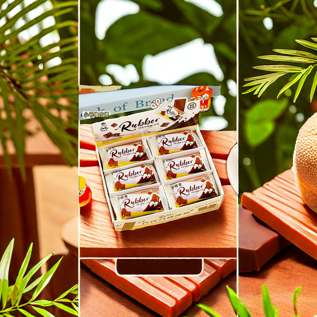 Creative chocolate-shaped eraser, a prize for primary school students, a toy and snack. It looks cute, has few shavings and can be wiped clean like leather